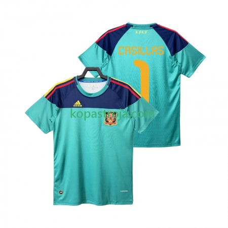 Billiga Fotbollströjor Spanien Casillas 1 2010 Målvakt Retro Hemma tröja Kortärmad